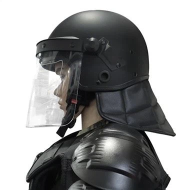 Casco antisommossa europeo di sicurezza della polizia di nuovo design con scudo dritto